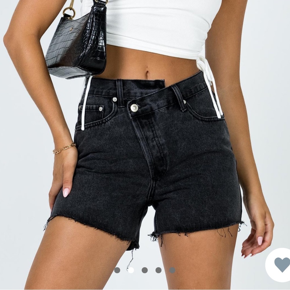 Princess Polly Xena Denim Shorts - Black